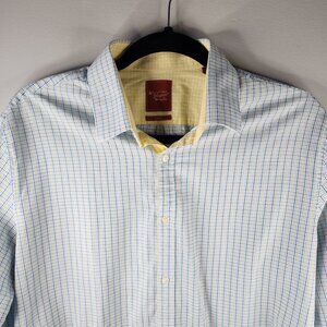 Original‎ Penguin Size 15.5 Collar Blue and Yellow Button Down Shirt